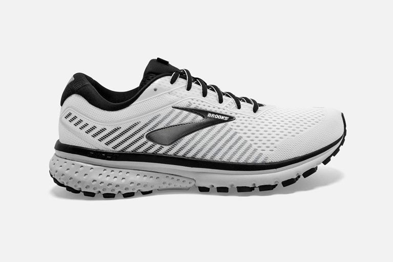 Brooks Ghost 12 Road Running Shoes - Men's - White (12683-RHXL)